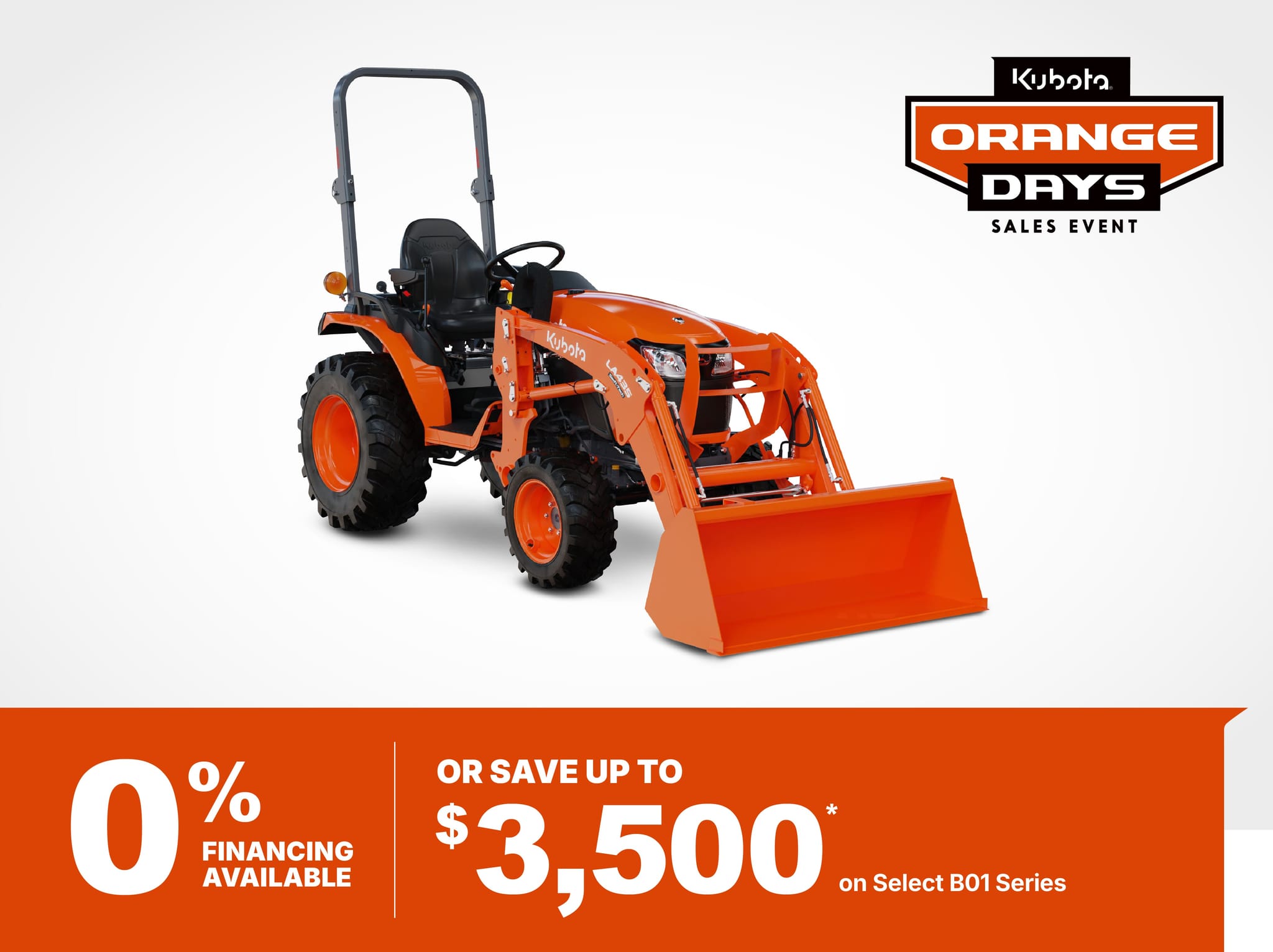 Southeast 3/1 Save on B01 Series Tractors