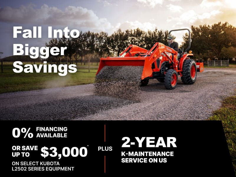 Save on Select L2502 Series Tractors Central 10/1 Save on Select L2502 Series Tractors Central 10/1