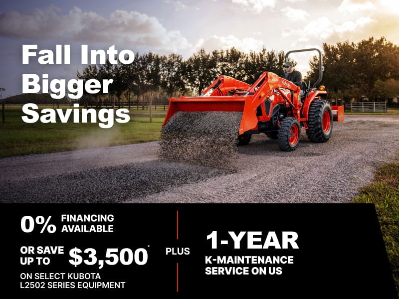 Save on Select L2502 Series Tractors Midwest 10/1 Save on Select L2502 Series Tractors Midwest 10/1